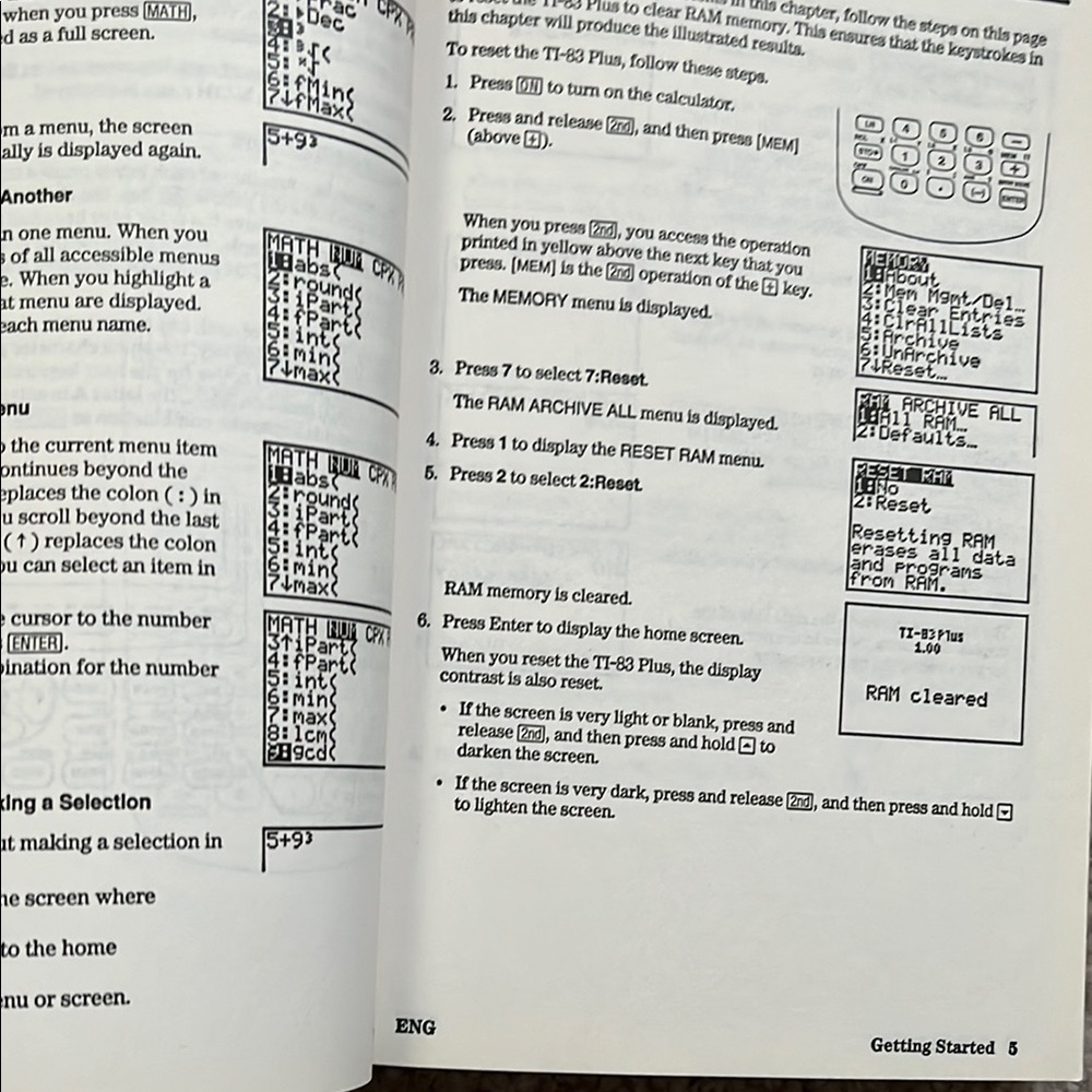 Texas Instruments TI-83 Plus Guidebook - Picture 5 of 7